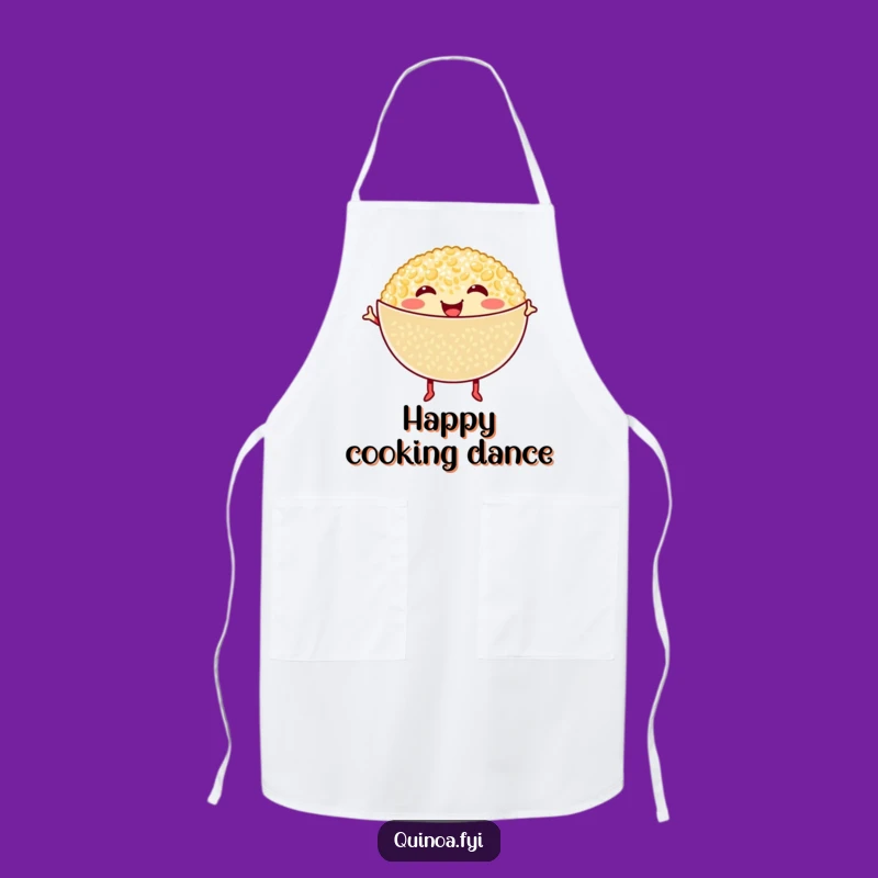 Funny Dancing Quinoa Bowl Apron - Kitchen Fun for Health Enthusiasts