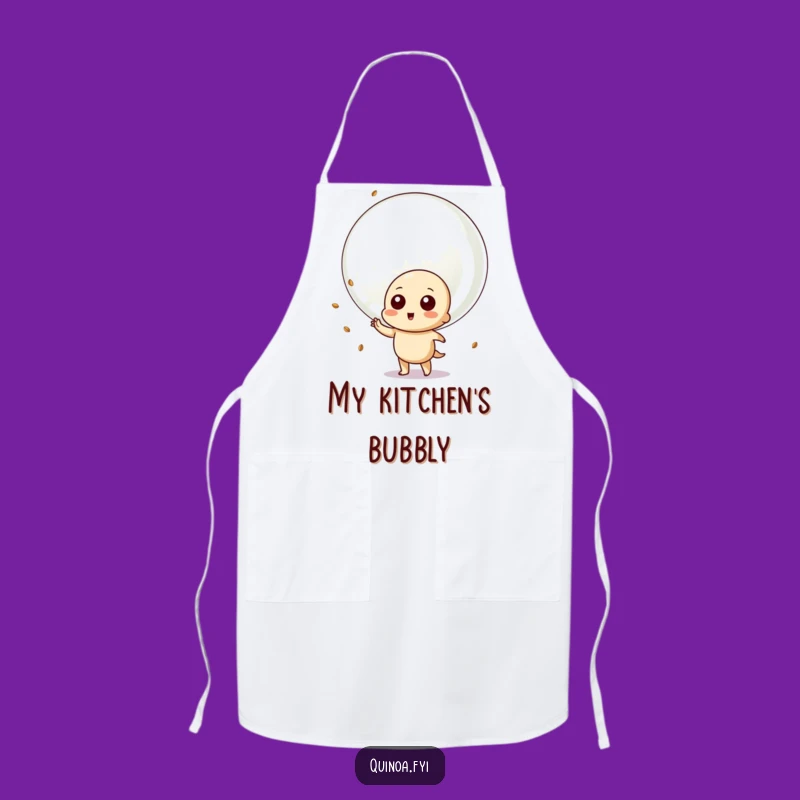 Funny Quinoa Bubble Apron - Playful Chef for Bubbly Kitchen Fun