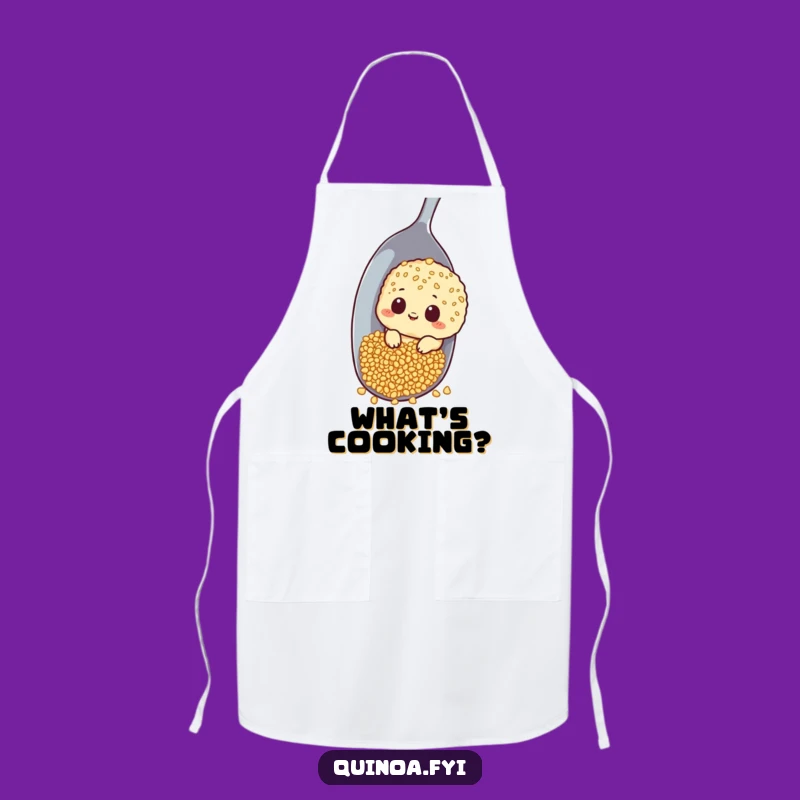 Funny Curious Quinoa Apron: Cook with Curiosity Using This Hilarious Kitchen Gear