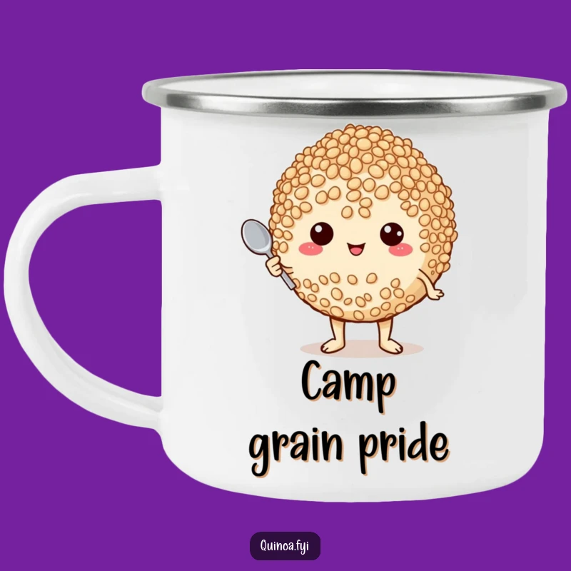 Funny Proud Quinoa Camping Mug: Tiny Spoon Adventures Fuel