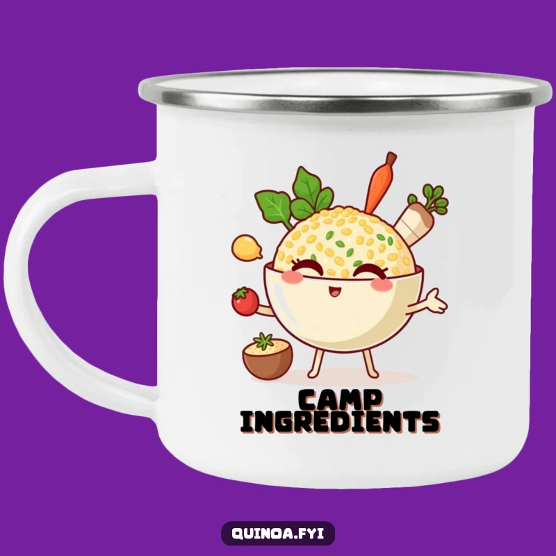 Funny Quinoa Juggler Camping Mug: Cook & Juggle Outdoors