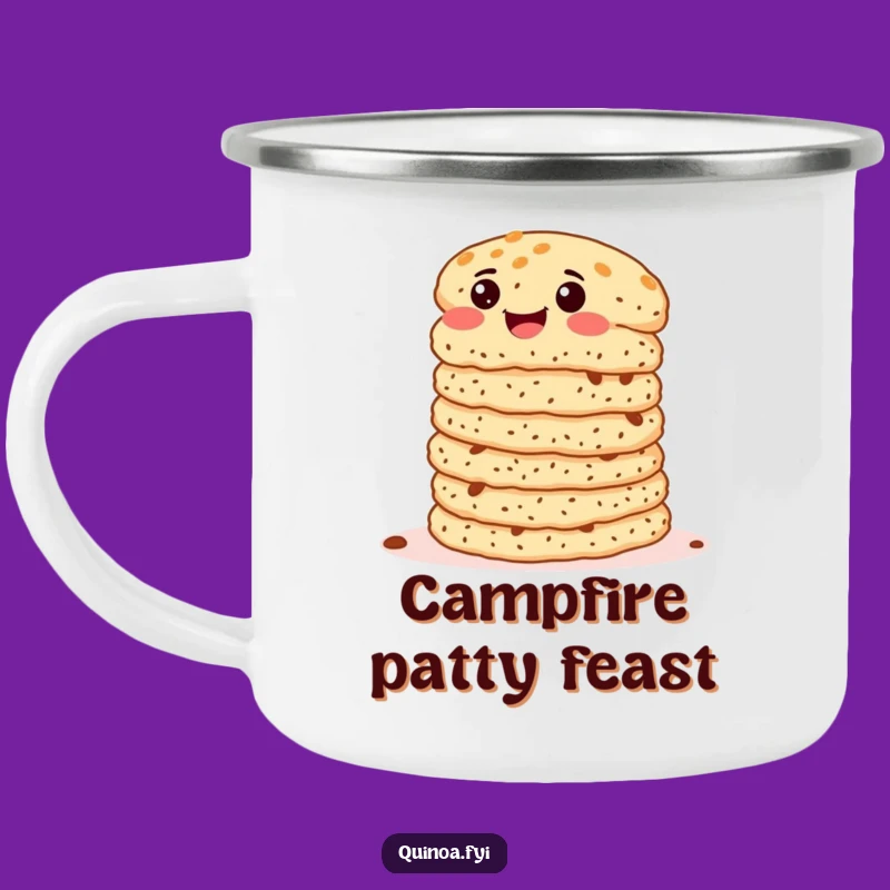 Funny Quinoa Patties Camping Mug - Durable and Hilarious Outdoor Drinkware