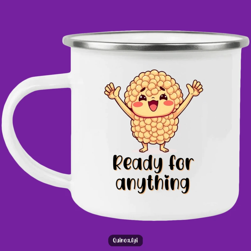 Durable Funny Determined Quinoa Cluster Camping Mug - Adventure-Ready Motivation