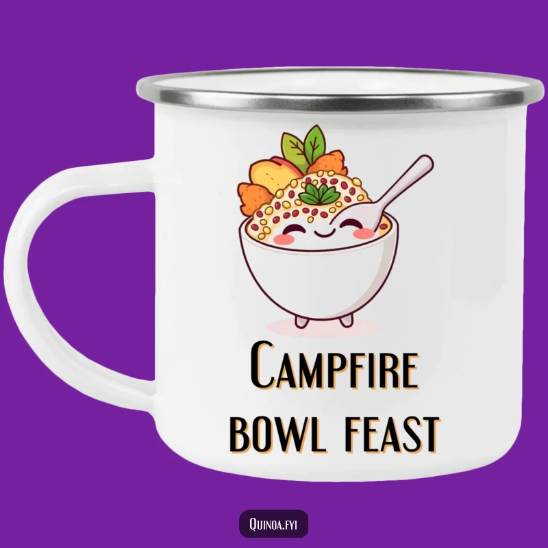 Funny Quinoa Bowl Camping Mug: Delicious Fuel for Adventures