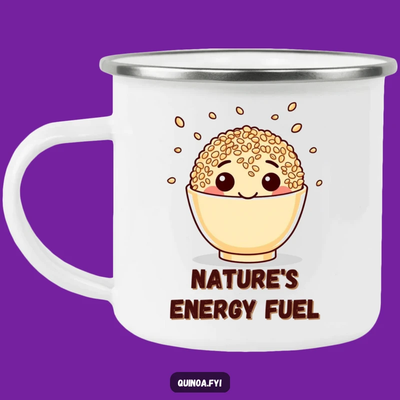 Funny Quinoa Juggling Seeds Camping Mug - Durable and Hilarious Outdoor Drinkware