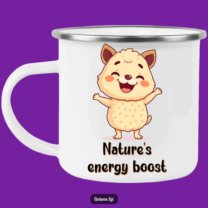 Funny Quinoa Happy Dance Camping Mug: Durable Grain Blend Cup, Awesome Funny Gift