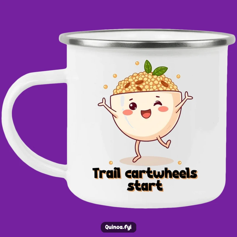 Funny Quinoa Bowl Cartwheel Camping Mug - Outdoor Adventures & Hilarious Sips