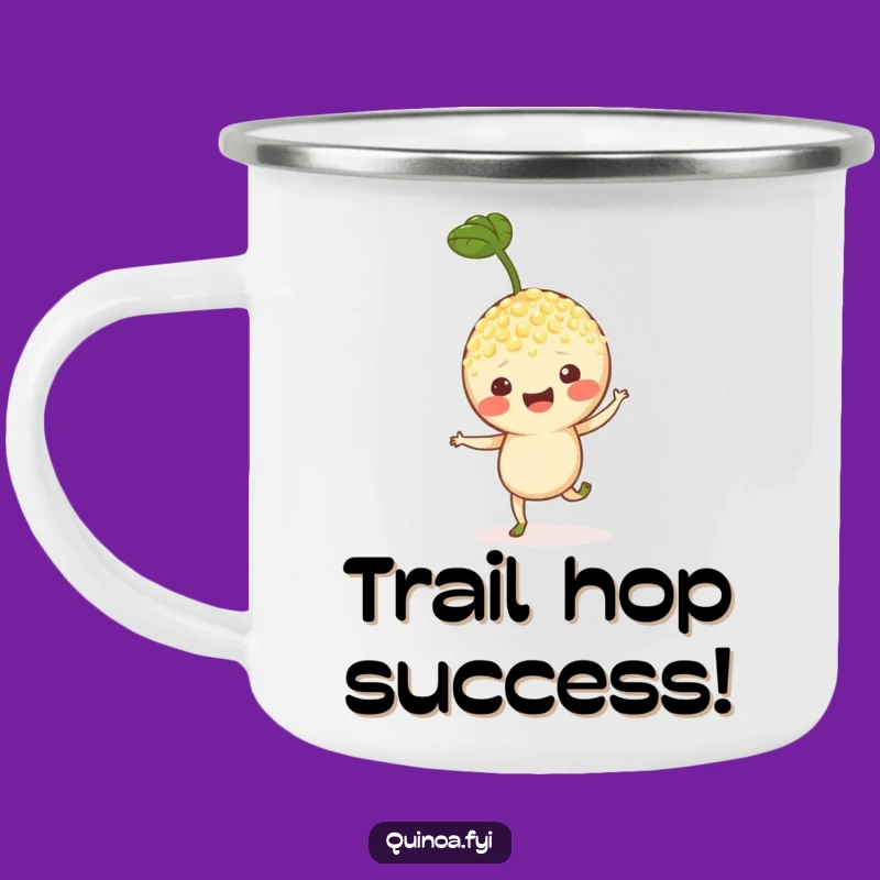 Funny Quinoa Sprout Camping Mug - Cheerful Companion for Adventures!