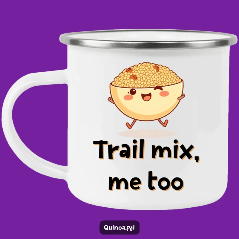 Funny Quinoa Bowl Skipping Camp Mug: Healthy Adventure Fuel