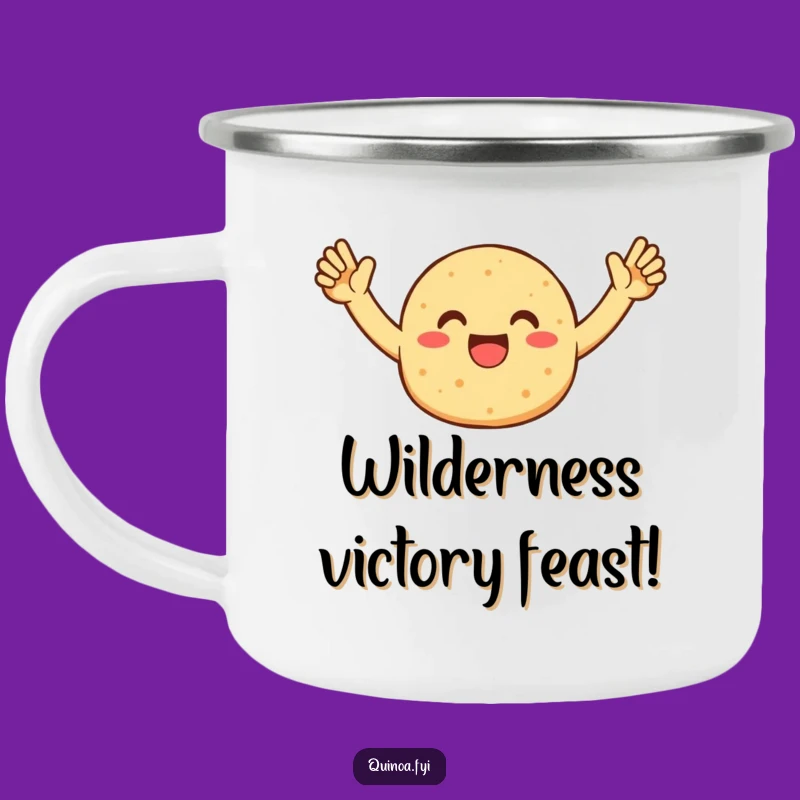 Funny Quinoa Patty Camping Mug - Adventure Fuelled by Enthusiasm!