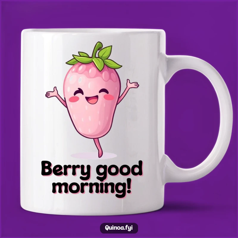 Funny Dancing Berry Pirouette Mug - Cheerful Fruit Lover Gift