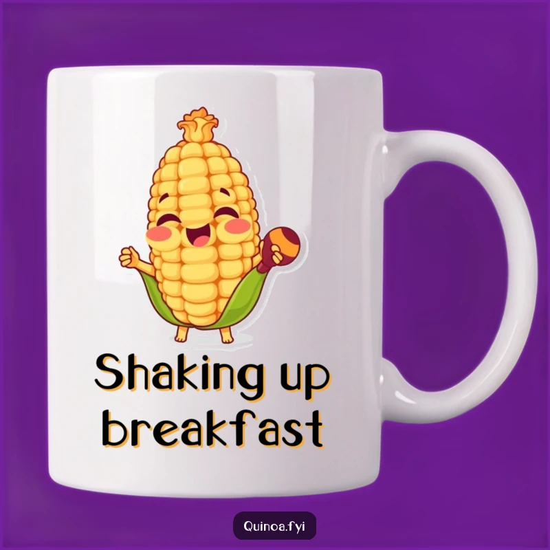 Funny Corn Kernel Maracas Mug - Fiesta & Hilarious Foodie Gift