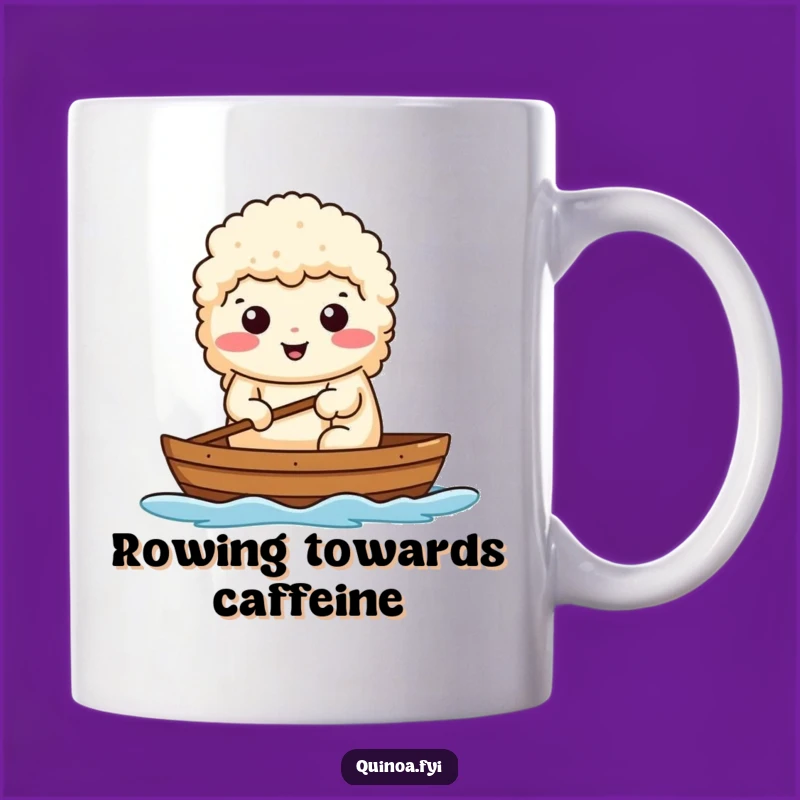 Funny Determined Quinoa Rowing Mug: A Hilarious Gift for Go-Getters and Adventurers