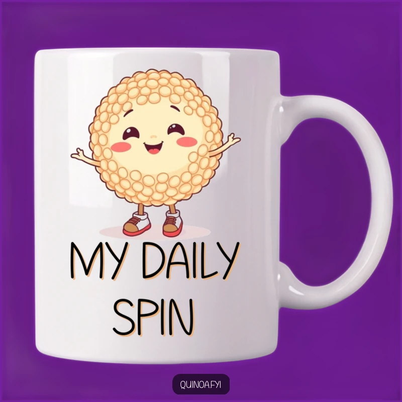 Funny Happy Quinoa Grain Mug - Hilarious Gift for Foodies and Fun Lovers!