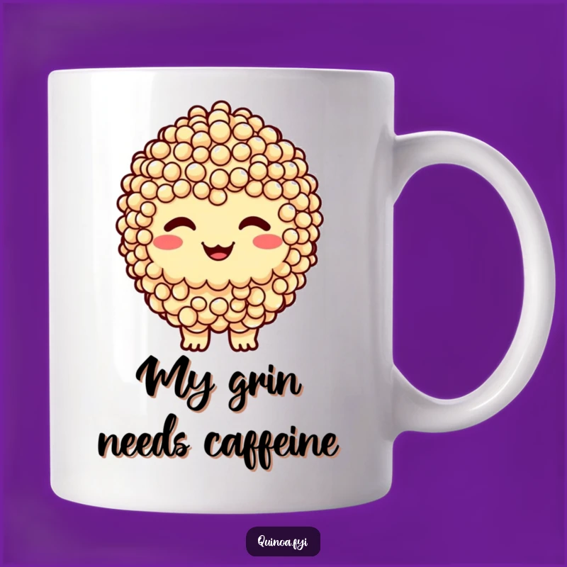 Funny Quinoa Cluster Grin Mug - Cheeky Foodie Gift