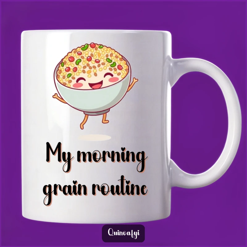 Funny Quinoa Dance Mug: Hilarious Foodie Gift for Vegans and Dancers!