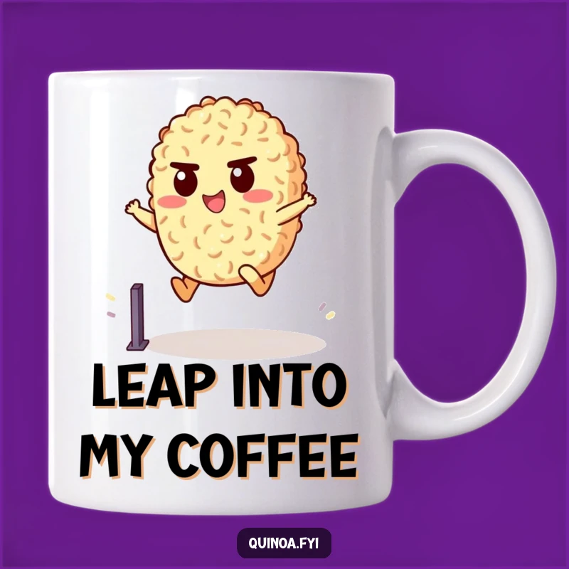 Funny Quinoa Hurdler Mug: Determined Grain, Perfect Funny Gift