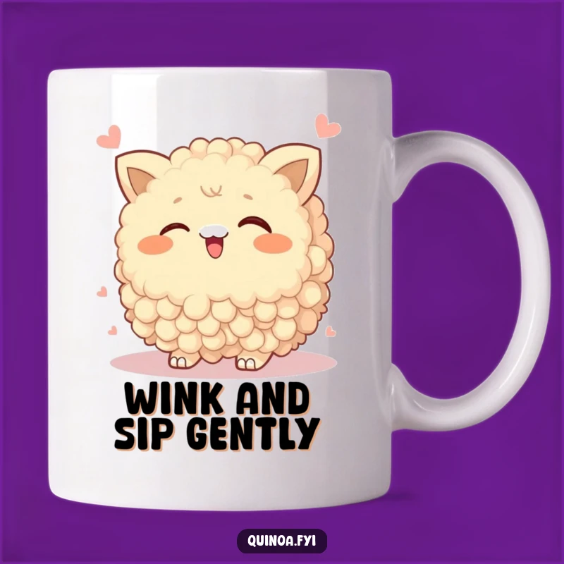 Funny Wobbly Quinoa Wink Mug: Playful Cluster, Perfect Funny Gift