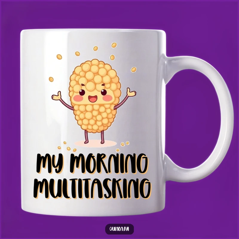 Funny Juggling Quinoa Mug - Hilarious Gift for Foodies and Multitaskers!