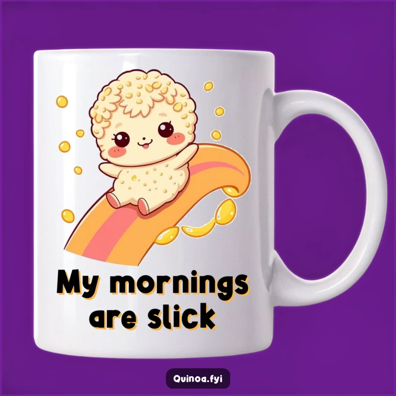 Funny Quinoa Rainbow Oil Slide Mug: A Hilarious Gift for Grain Lovers