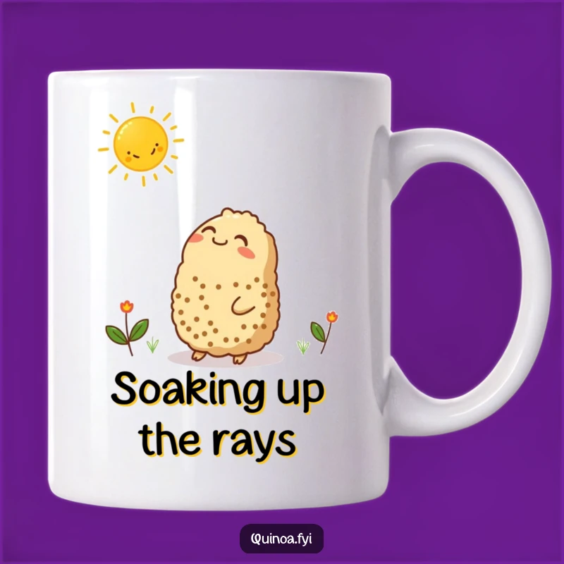 Funny Contented Quinoa Sun Mug - Brighten Your Day with a Smile!