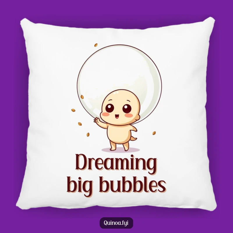 Funny Quinoa Bubble Pillow - Playful Comfort for Cheerful Spaces