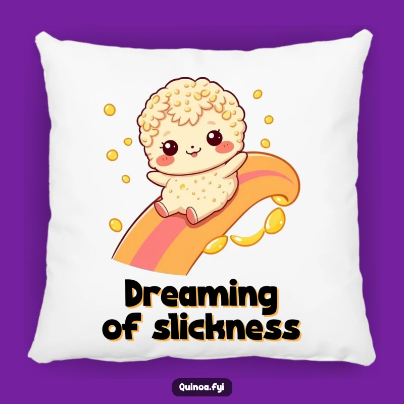 Funny Quinoa Rainbow Oil Slide Pillow: Comfort Meets Comedy