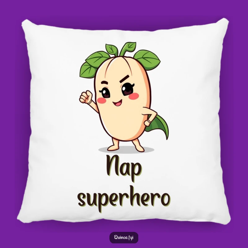 Funny Legume Superhero Pillow - Cozy Comfort with a Humorous Winking Charm