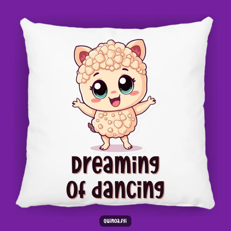 Funny Quinoa Dance Pillow - Cheerful Zestful Character Comfort Gift