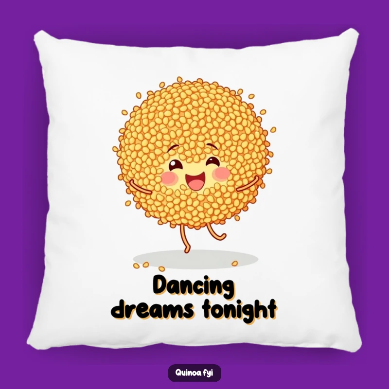 Funny Quinoa Dance Pillow: Comfy Cheer for Your Healthy Home