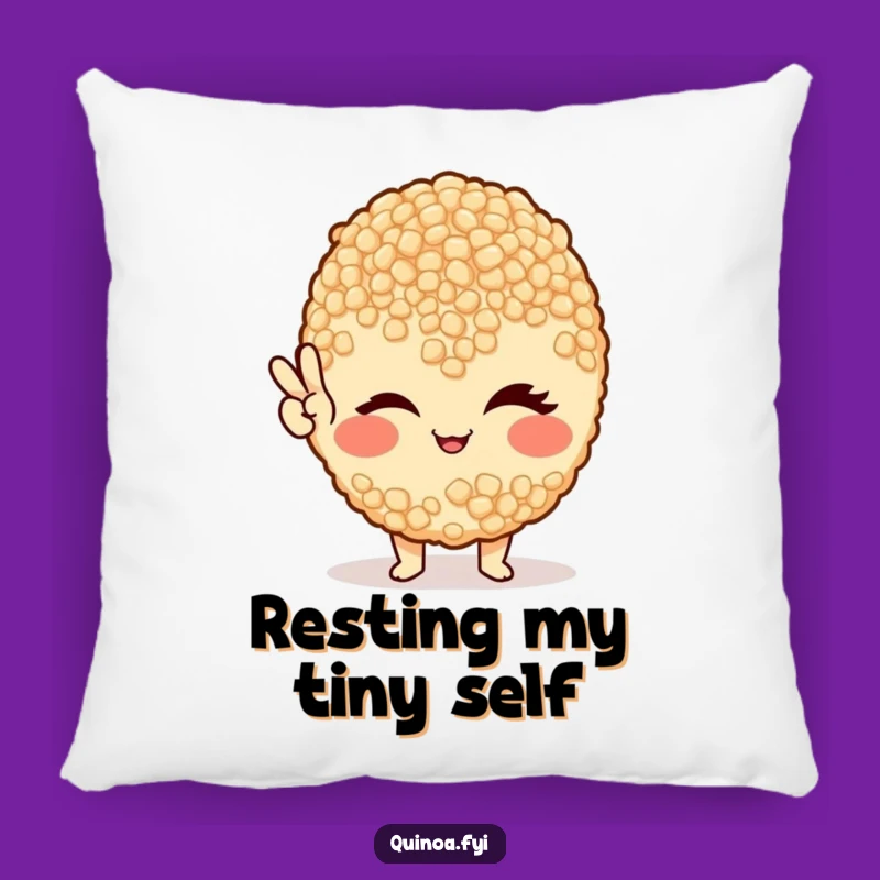 Funny Quinoa Peace Sign Pillow - Comfy & Cheerful Home Accent Gift