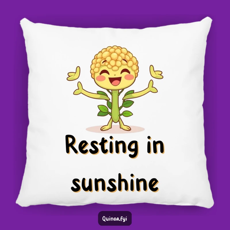 Funny Quinoa Plant Pillow - Cozy Joyful Character, Comfy Funny Gift
