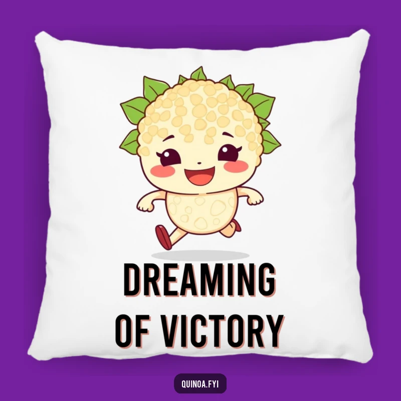 Funny Quinoa Race Pillow: Cozy Comfort for the Determined Athlete