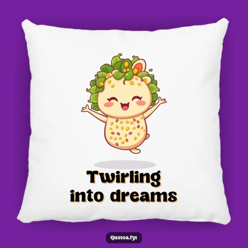 Funny Twirling Quinoa Salad Pillow: Cozy Comfort with Salad Fun