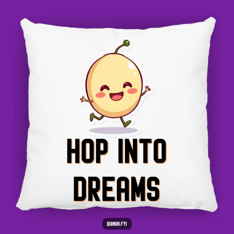 Funny Seed Hop Pillow - Cozy Comfort with a Smiling Sprout