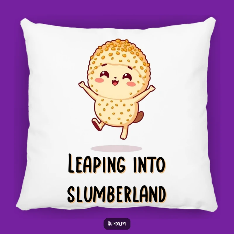 Funny Leaping Quinoa Pillow: Cozy Comfort with Healthy Joy