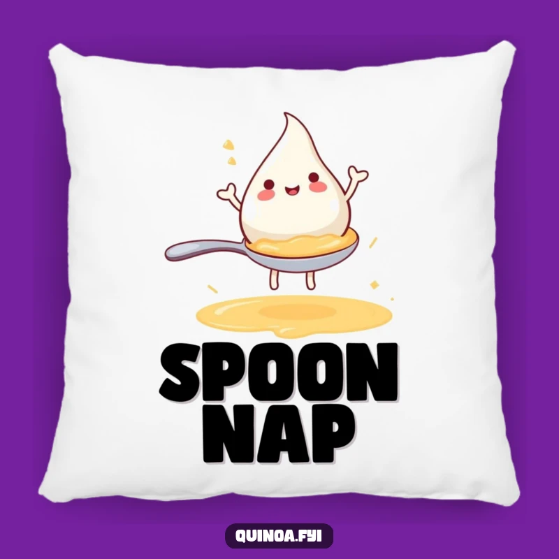 Funny Broth Droplet Pillow - Cozy Spoon-Riding Joy for Your Home
