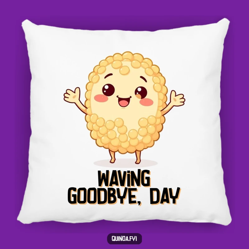 Funny Waving Quinoa Grain Pillow: Cozy Comfort with Healthy Humor