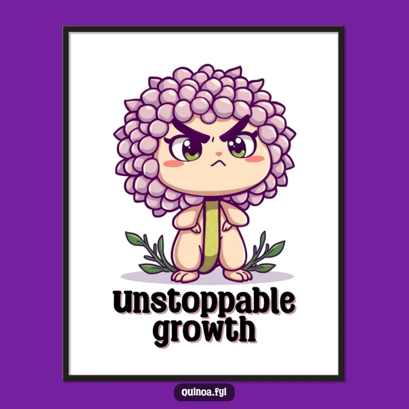 Funny Quinoa Sprout Digital Print - Determined Art for Instant Motivation