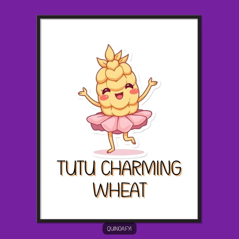 Funny Wobbly Wheat Ballet Digital Art - Instant Cute Decor Gift