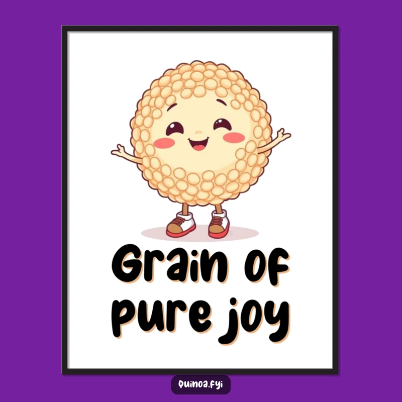Funny Quinoa Grain Digital Art - Whimsical Printable Decor for Instant Joy!