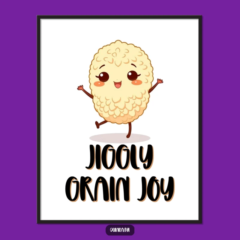 Funny Quinoa Jig Digital Art: Joyful Grain Dance Gift