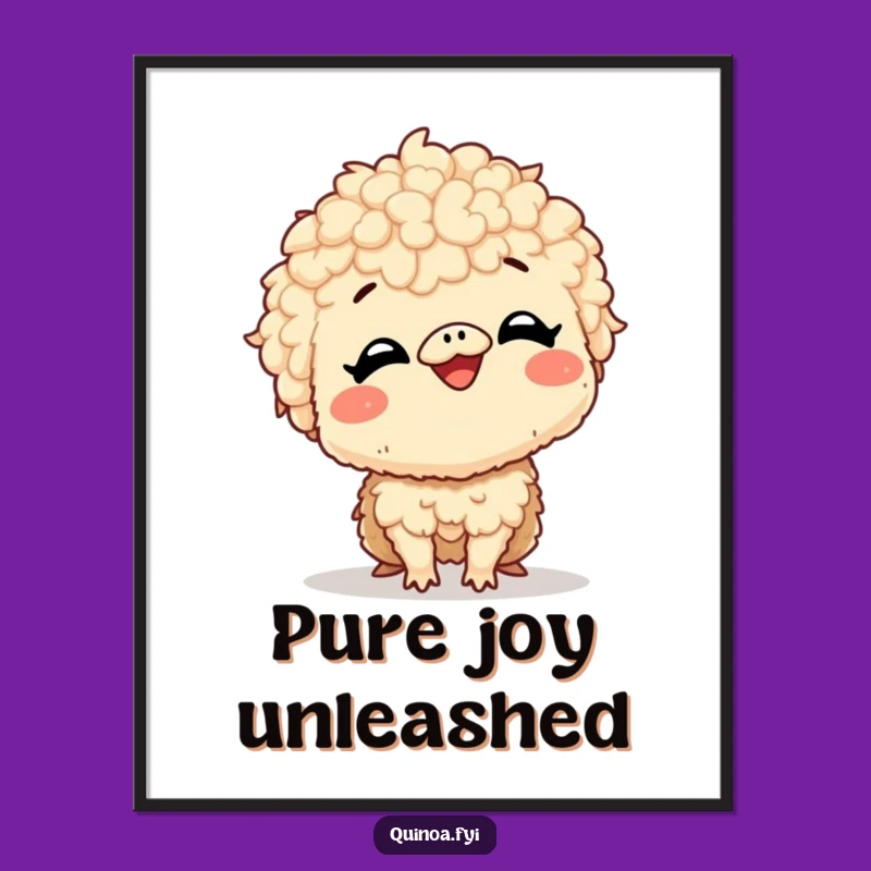 Printable Funny Quinoa Giggle Art - Instant Joy!