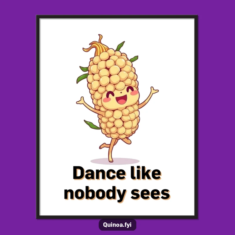 Printable Funny Quinoa Stalk Twirl Art - Instant Dance Party!