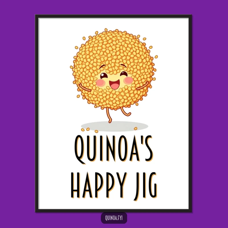 Funny Quinoa Dance Digital Art: Instant Healthy Humor