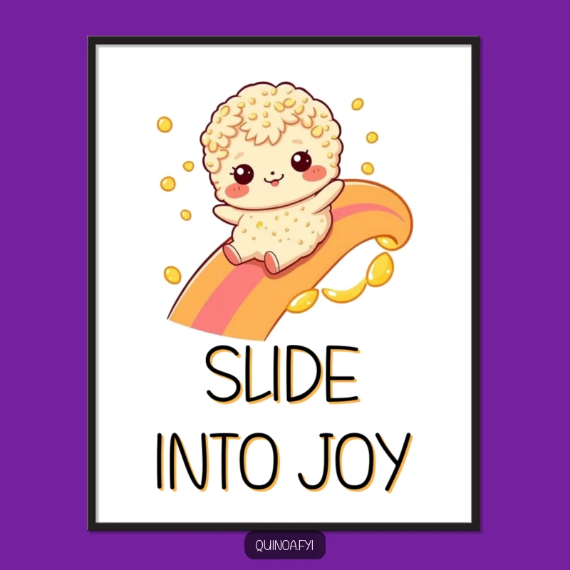 Funny Quinoa Rainbow Oil Slide Digital Art Print: Instant Wall Humor