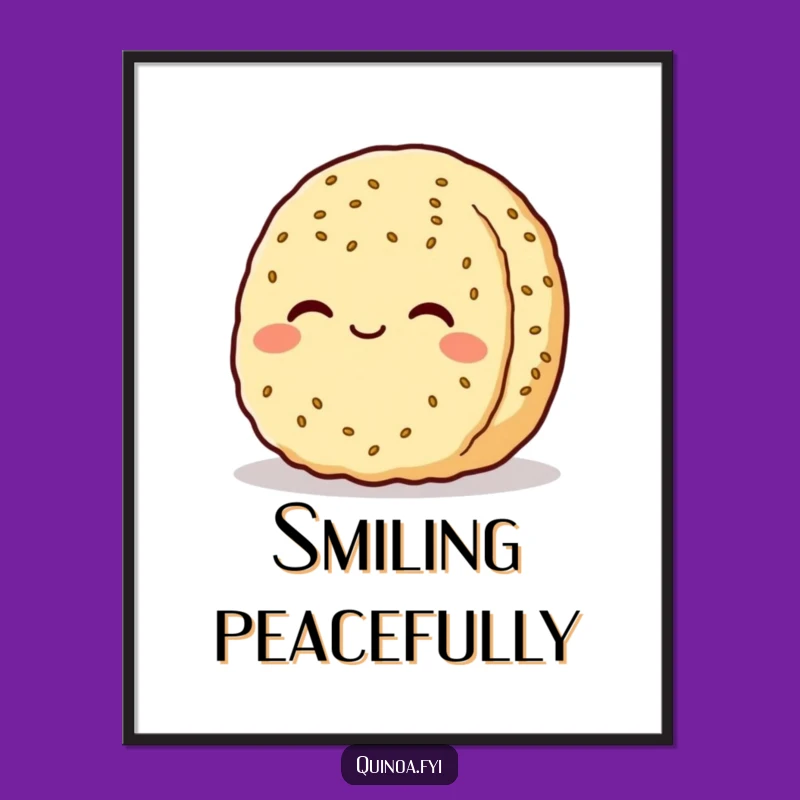 Funny Quinoa Patty Digital Art Print - Bring Serene Charm to Your Walls Funny Gift
