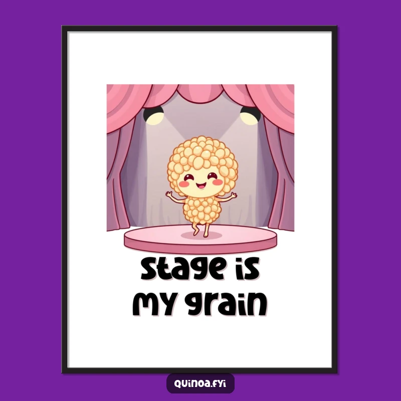 Funny Quinoa Dancer Digital Art Print: Instant Joy for Your Walls!