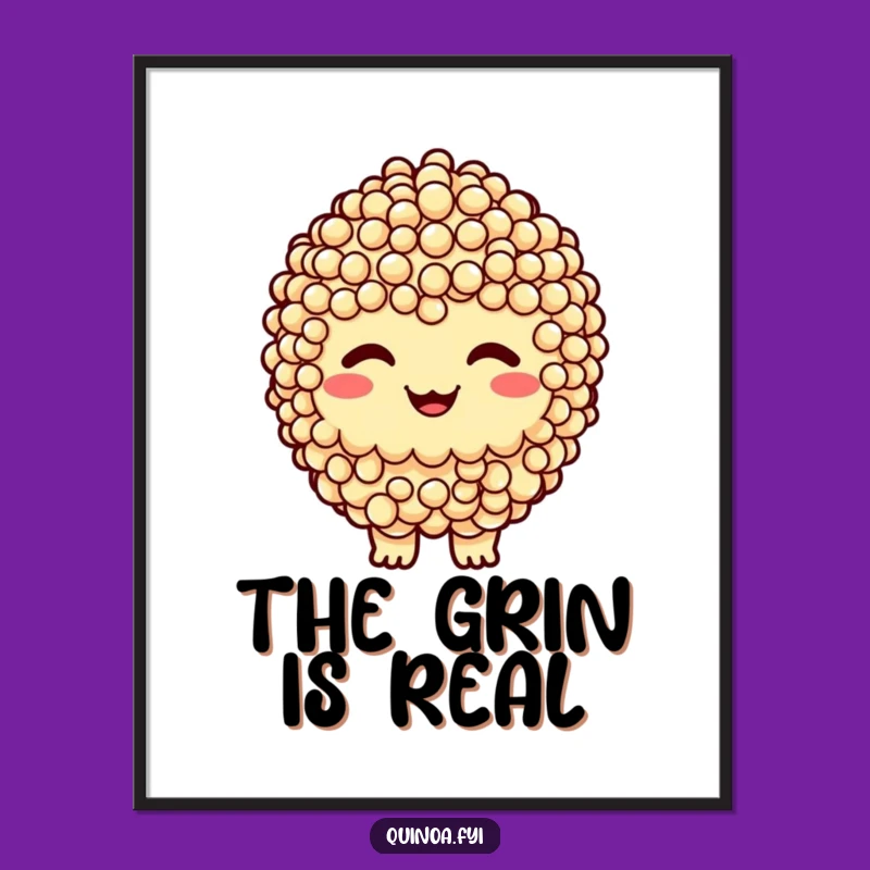 Funny Quinoa Cluster Digital Art - Instant Cheeky Grin Download!