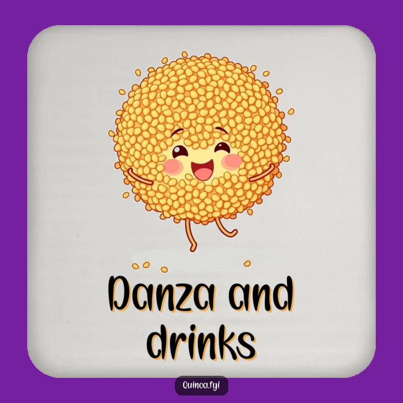 Funny Quinoa Dance Coasters: Protect Surfaces with Healthy Fun